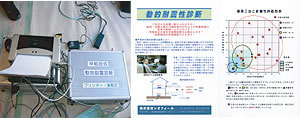 早稲田式耐震診断の機材と分析レポートの例